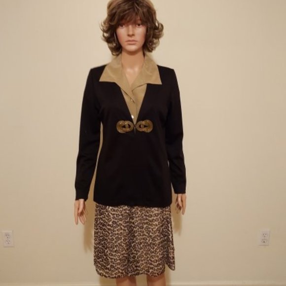 VINTAGE JACLYN SMITH 3 PC SKIRT SUIT SET SIZE SMALL NWT - Picture 2 of 14